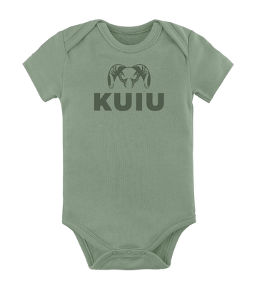 KUIU Stacked Logo Baby One-Piece | Thyme