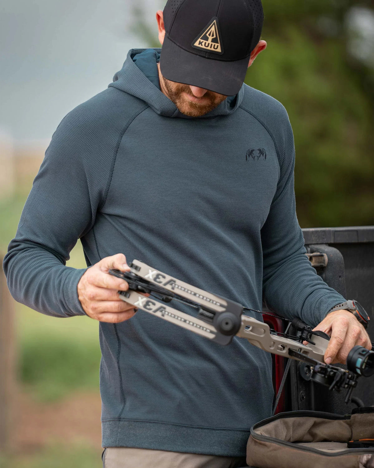Canyon Waffle Hoodie | Army Heather