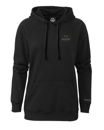 KUIU Women's Stacked Chest Logo Hoodie | Black