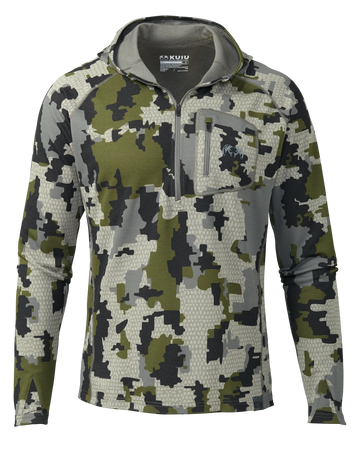 PRO Merino 200 Zip-T Hoodie | Verde