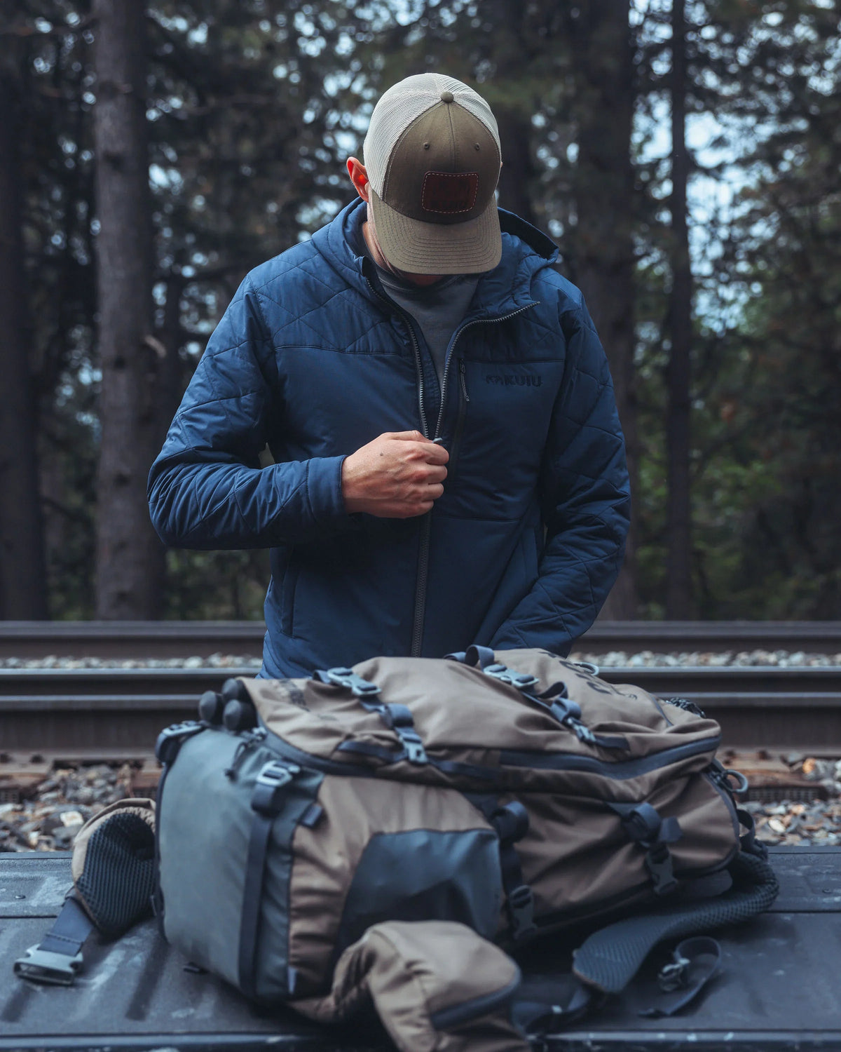 Outlet Granby Hooded Jacket | Steel Blue