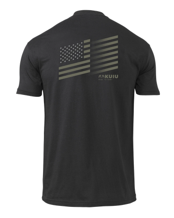 KUIU Solid Flag Fade T-Shirt | Black