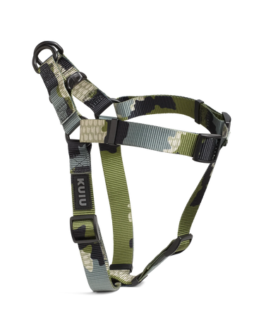 Camo Webbing Dog Harness | Verde