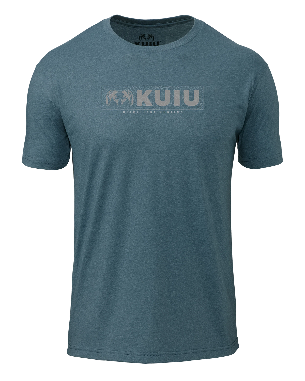 KUIU Topo Block Logo T-Shirt | Indigo